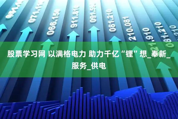 股票学习网 以满格电力 助力千亿“锂”想_奉新_服务_供电