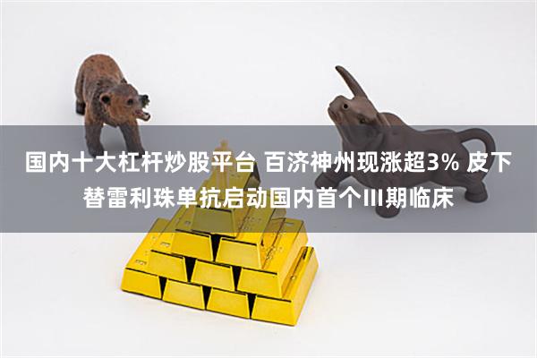国内十大杠杆炒股平台 百济神州现涨超3% 皮下替雷利珠单抗启动国内首个Ⅲ期临床
