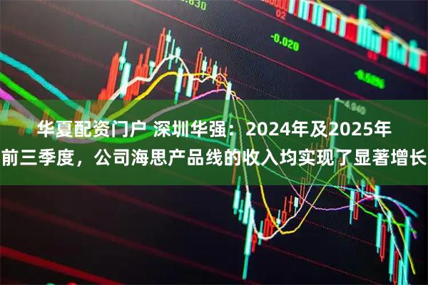 华夏配资门户 深圳华强:2024年及2025年前三季度,公司海思产品线的收入均实现了显著增长